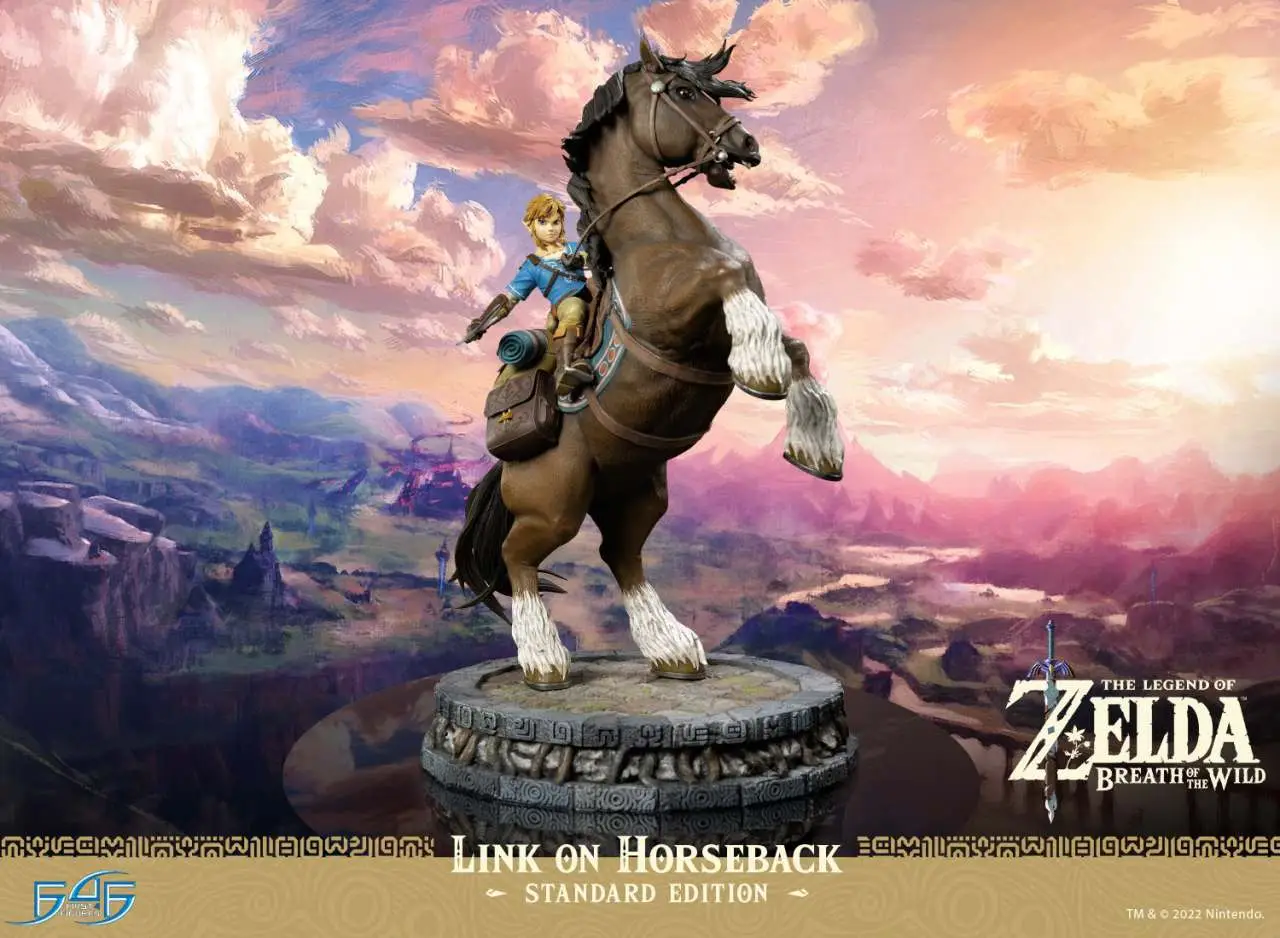 Figurine legend of zelda link on horse st